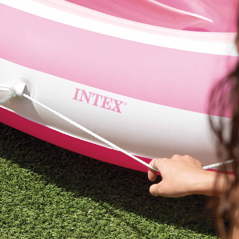 Intex Materassino Gonfiabile Mare Canotto Rosa, 244x119x97 cm