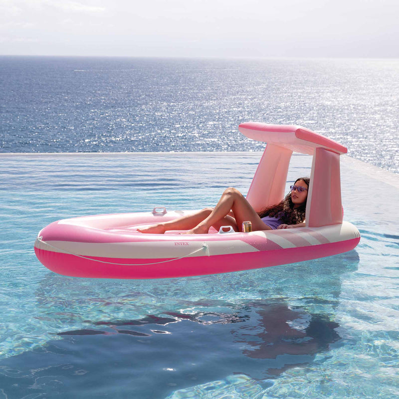 Intex Materassino Gonfiabile Mare Canotto Rosa, 244x119x97 cm