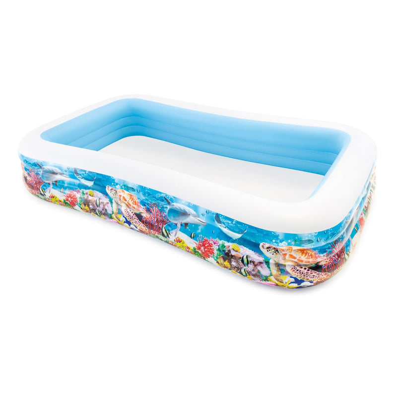 Intex Piscina Gonfiabile Swim Center Pesci, 305x183x56 cm
