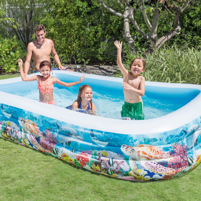 Intex Piscina Gonfiabile Swim Center Pesci, 305x183x56 cm