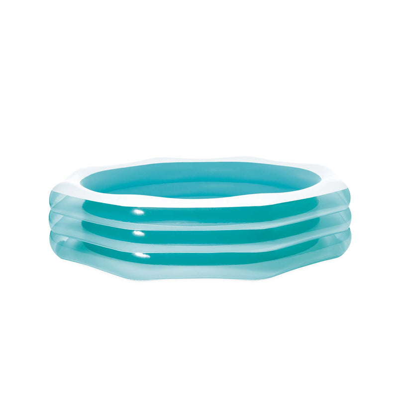 Intex Piscina Gonfiabile Swim Center Family Ottagonale, PVC, Azzurro, 254x254x56 cm