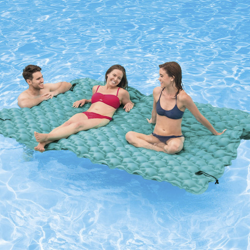 Intex Materassino Galleggiante Blu con Cuscinetti, 290x226 cm