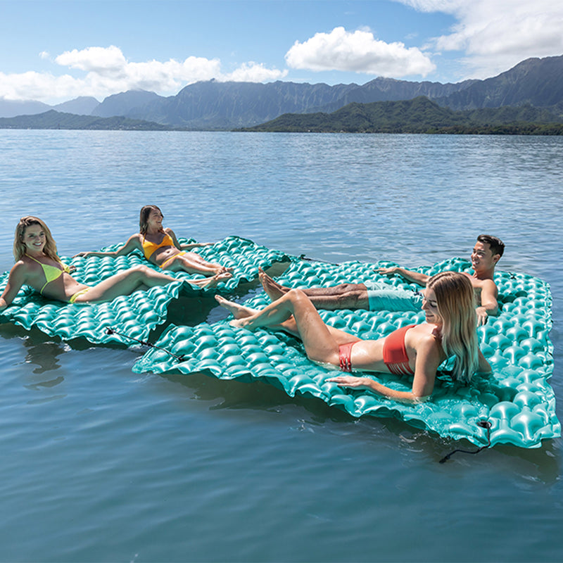 Intex Materassino Galleggiante Blu con Cuscinetti, 290x226 cm