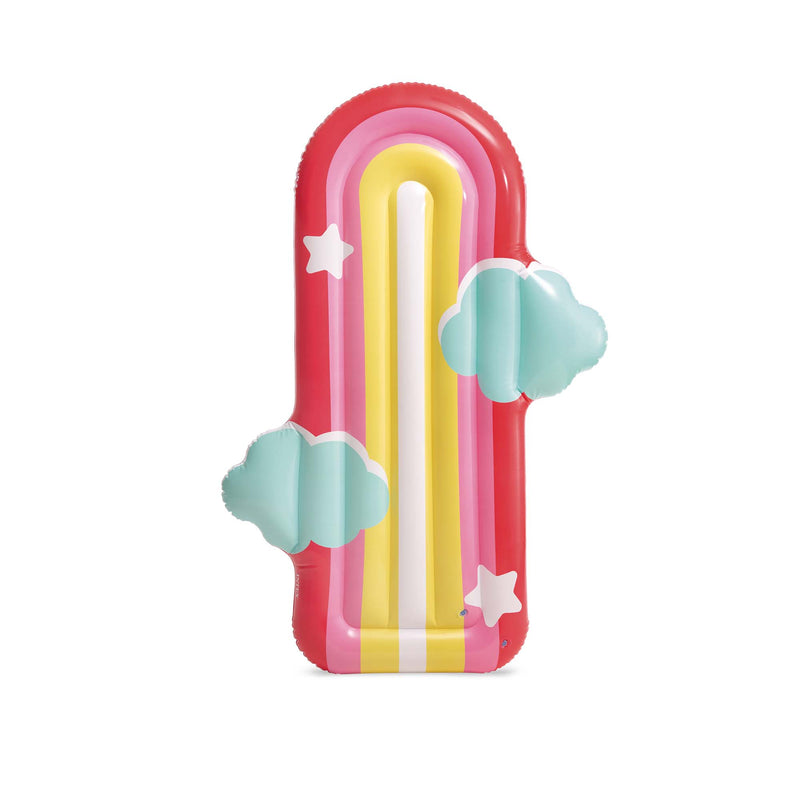 Intex Materassino Mare Gonfiabile Rainbow con Nuvole, PVC, Multicolore, 175x117x20 cm