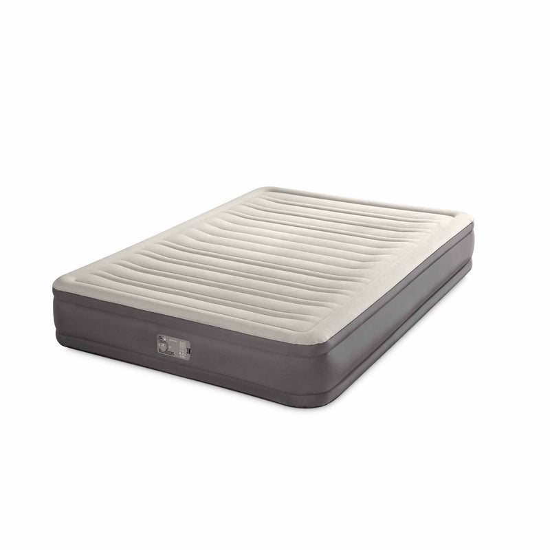 Intex Materasso Gonfiabile Matrimoniale TruAire, con Pompa Elettrica Incorporata, 152x203x33 cm