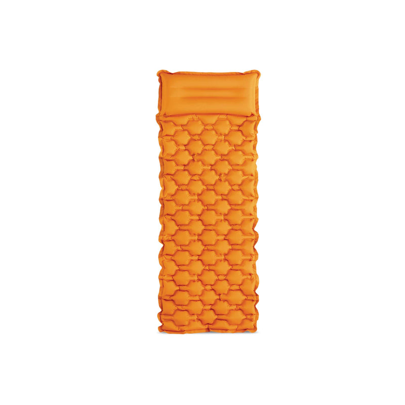 Intex Materasso Gonfiabile Camping Singolo in TPU, Struttura Ondulata, Arancione, 71x191x11 cm