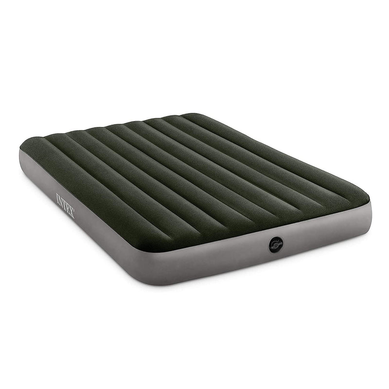 Intex Materasso Gonfiabile Dura-Beam Prestige Downy Matrimoniale con Pompa a Batteria, 152x203x25 cm
