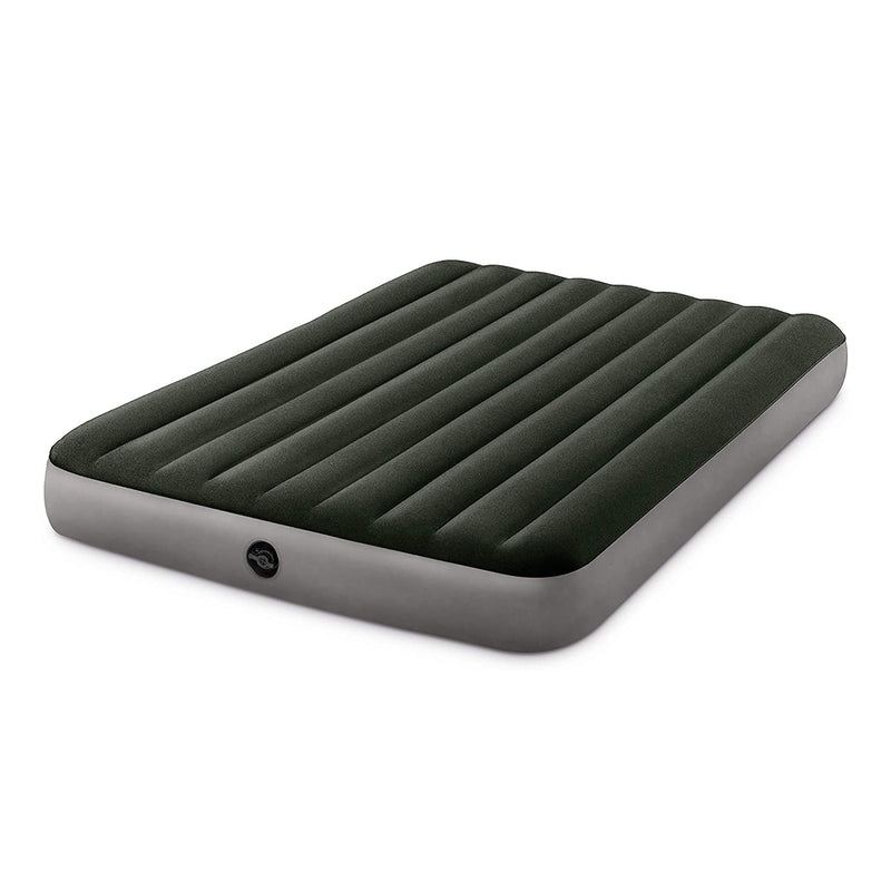 Intex Materasso Gonfiabile Dura-Beam Prestige Downy Matrimoniale con Pompa a Batteria, 152x203x25 cm