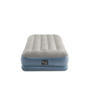 Intex Materasso Gonfiabile Dura-Beam Pillow Rest Mid-Rise Singolo, con Pompa Elettrica Incorporata, PVC, Grigio, 99x191x30 cm