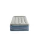 Intex Materasso Gonfiabile Dura-Beam Pillow Rest Mid-Rise Singolo, con Pompa Elettrica Incorporata, PVC, Grigio, 99x191x30 cm