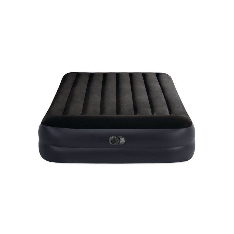 Intex Materasso Dura-Beam Pillow Rest Raised Matrimoniale, con Pompa Elettrica Incorporata, 152x203x42 cm
