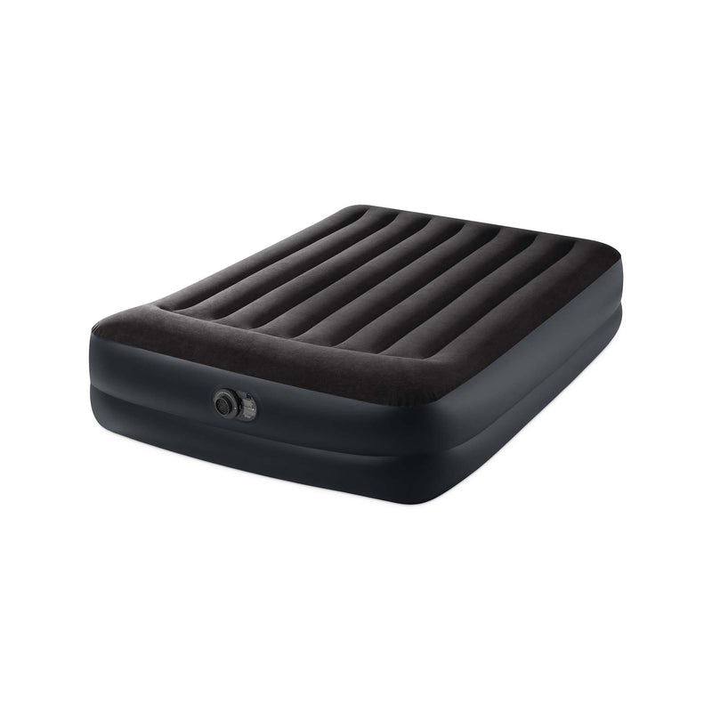 Intex Materasso Dura-Beam Pillow Rest Raised Matrimoniale, con Pompa Elettrica Incorporata, 152x203x42 cm