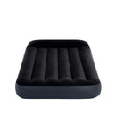 Intex Materasso Gonfiabile Dura-Beam Pillow Rest Singolo, con Pompa Elettrica Incorporata, PVC, Nero, 99x191x25 cm