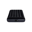 Intex Materasso Gonfiabile Dura-Beam Pillow Rest Singolo, con Pompa Elettrica Incorporata, PVC, Nero, 99x191x25 cm