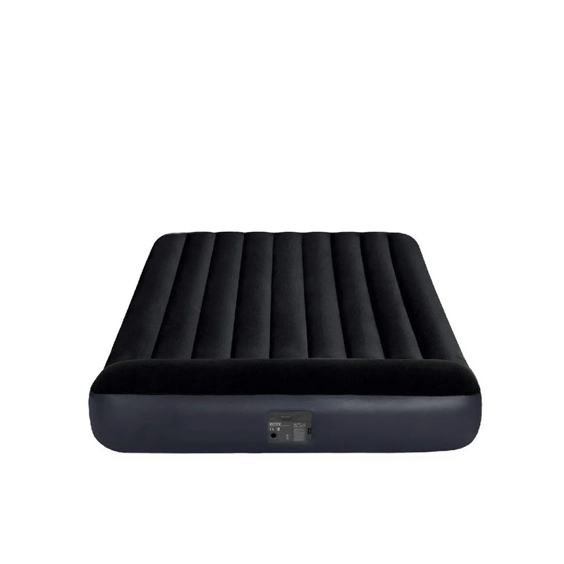 Intex Materasso Gonfiabile Dura-Beam Pillow Rest Piazza e Mezza, con Pompa Elettrica Incorporata, PVC, Nero, 137x191x25 cm