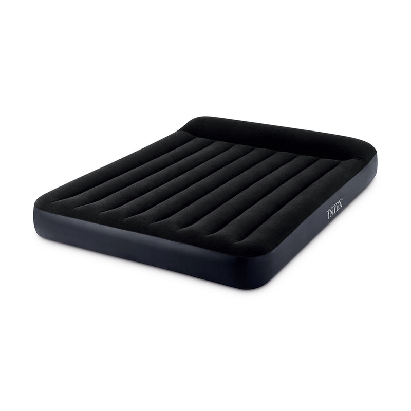 Intex Materasso Gonfiabile Dura-Beam Pillow Rest Matrimoniale con Pompa Elettrica Incorporata, 152x203x25 cm