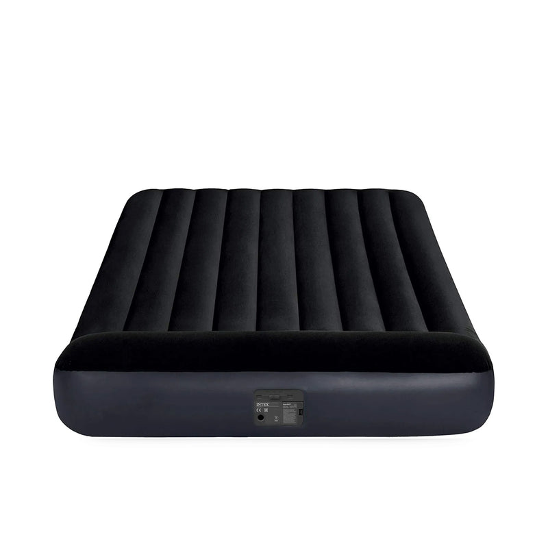 Intex Materasso Gonfiabile Dura-Beam Pillow Rest Matrimoniale con Pompa Elettrica Incorporata, 152x203x25 cm