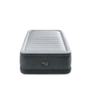 Intex Materasso Gonfiabile Dura-Beam Comfort Plush Elevated Singolo, con Pompa Elettrica Incorporata, PVC, Grigio, 99x191x46 cm