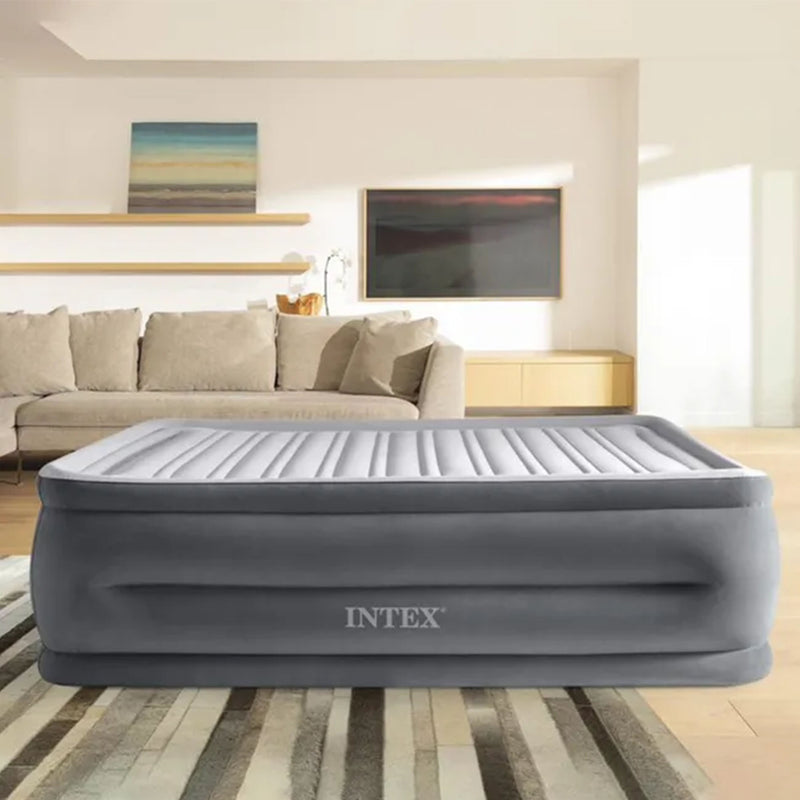 Intex Materasso Dura-Beam Comfort Plush Hise Rise Matrimoniale, 152x203x56 cm