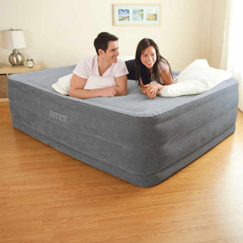 Intex Materasso Dura-Beam Comfort Plush Hise Rise Matrimoniale, 152x203x56 cm