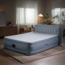Intex Materasso Gonfiabile Matrimoniale Plush Headboard con Testiera, con Pompa Elettrica Incorporata, 152x236x86 cm