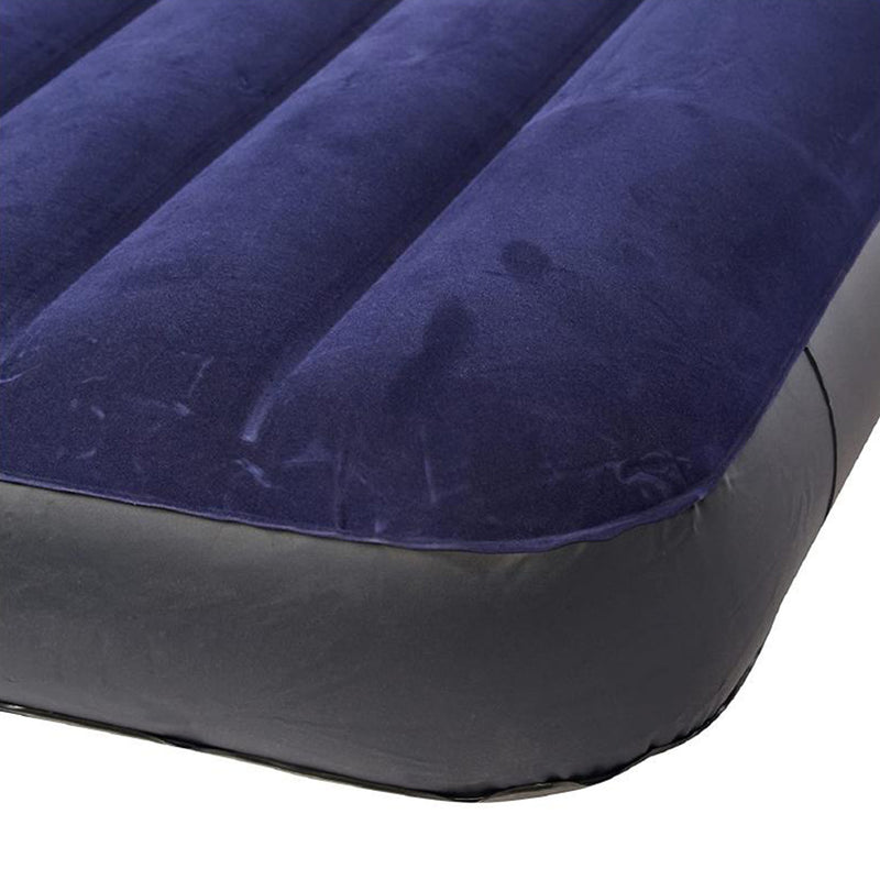 Intex Materasso Downy Matrimoniale, due cuscini e pompa manuale, 152x203x25 cm