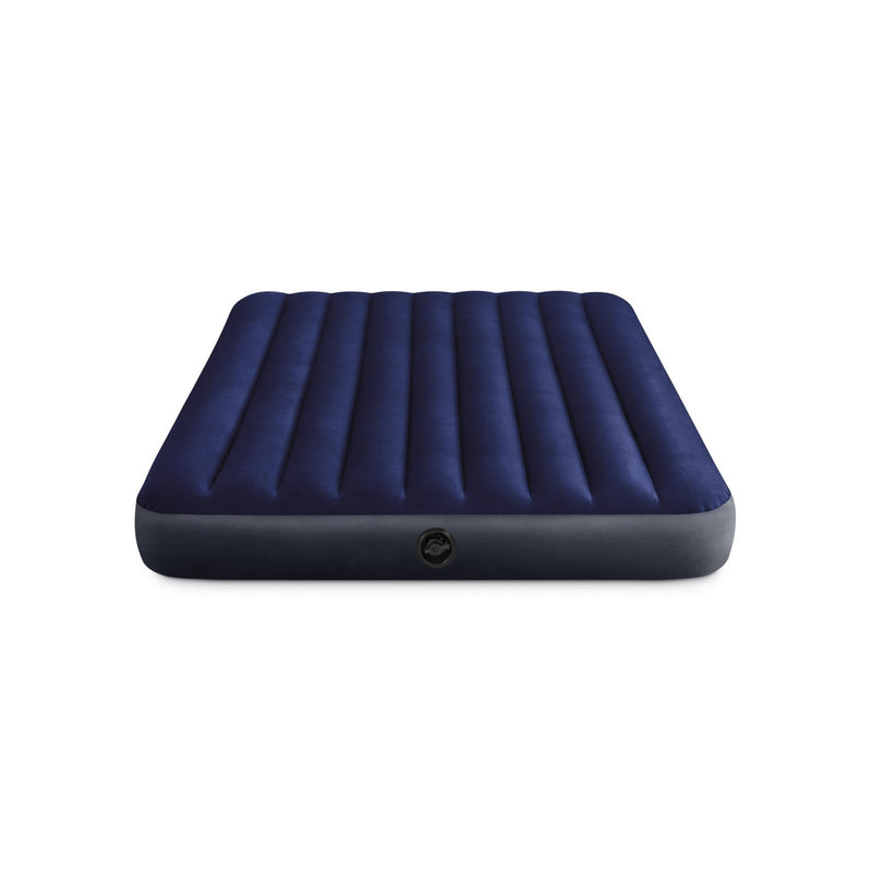 Intex Materasso Downy Matrimoniale, due cuscini e pompa manuale, 152x203x25 cm