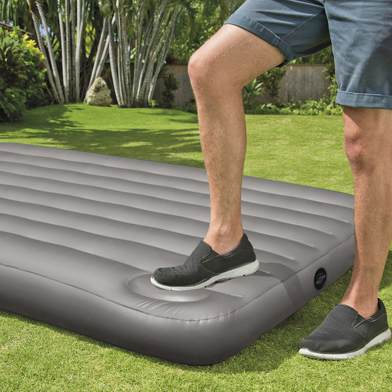 Intex Materasso Gonfiabile Downy Piazza e Mezza con Pompa a Pedale, 137x191x25 cm