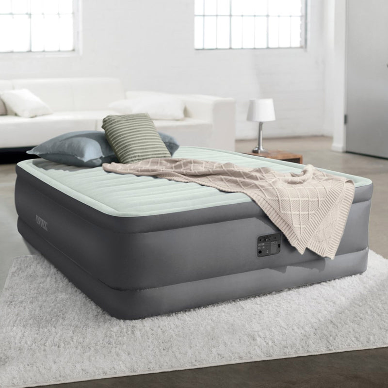 Intex Materasso Dura-Beam Elevated PremAire Piazza e Mezza Autogonfiante, 137x191x46 cm