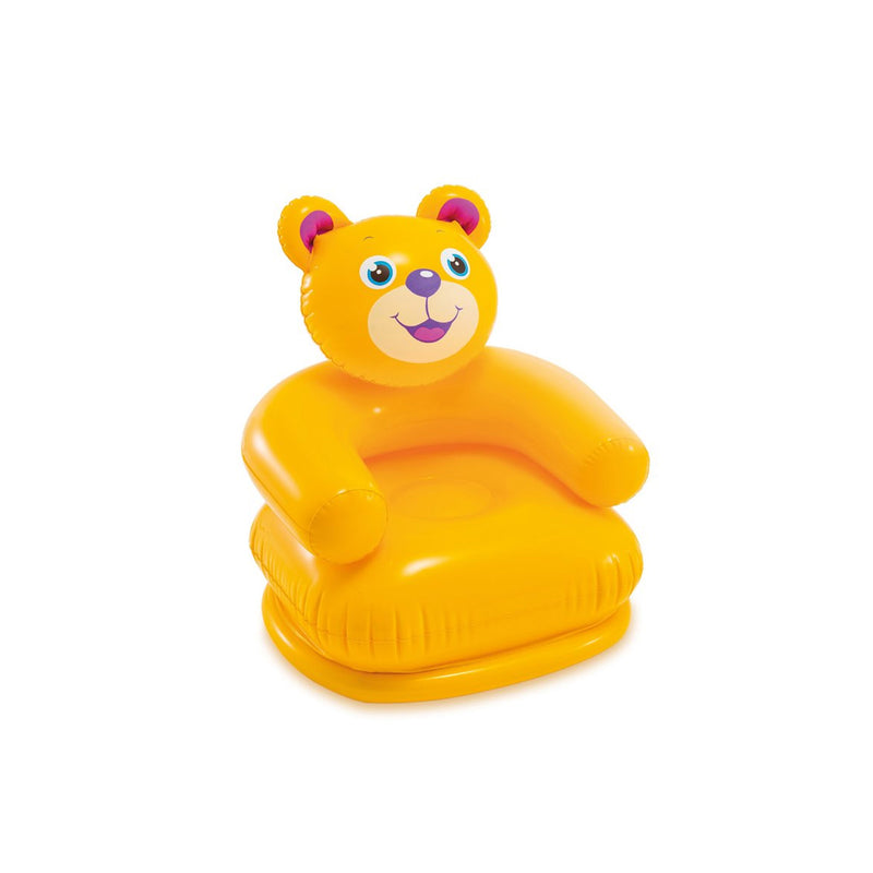 Intex Poltroncina Gonfiabile Animali Felici Assortiti, Vinile, Multicolore, 65x64x74 cm
