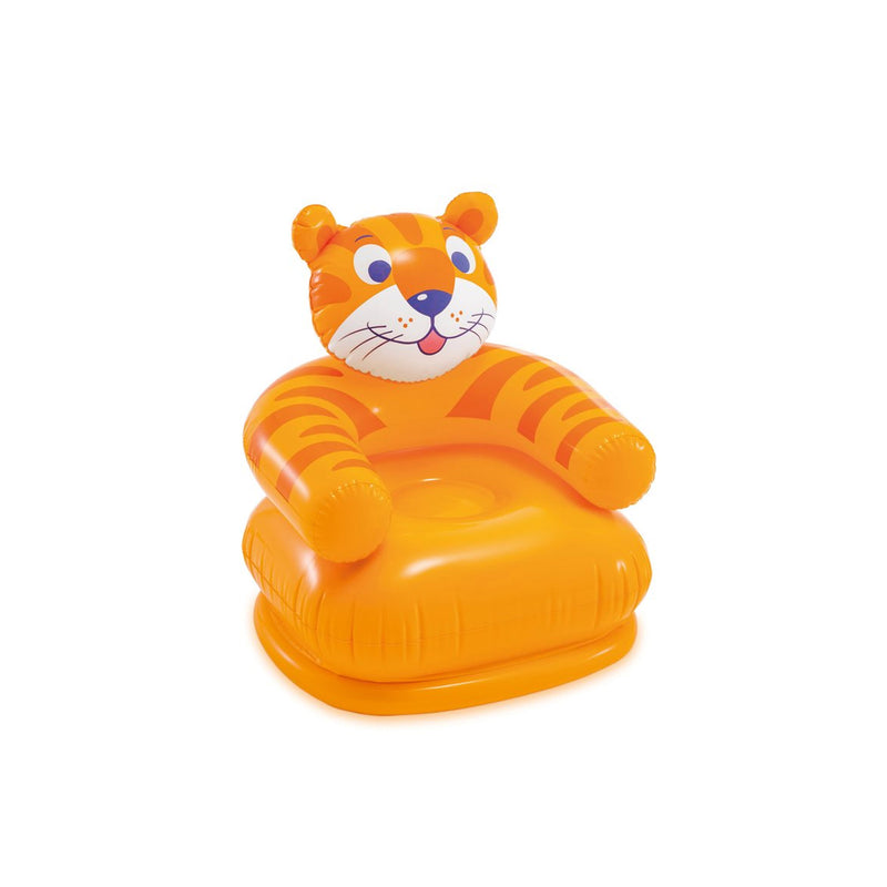 Intex Poltroncina Gonfiabile Animali Felici Assortiti, Vinile, Multicolore, 65x64x74 cm