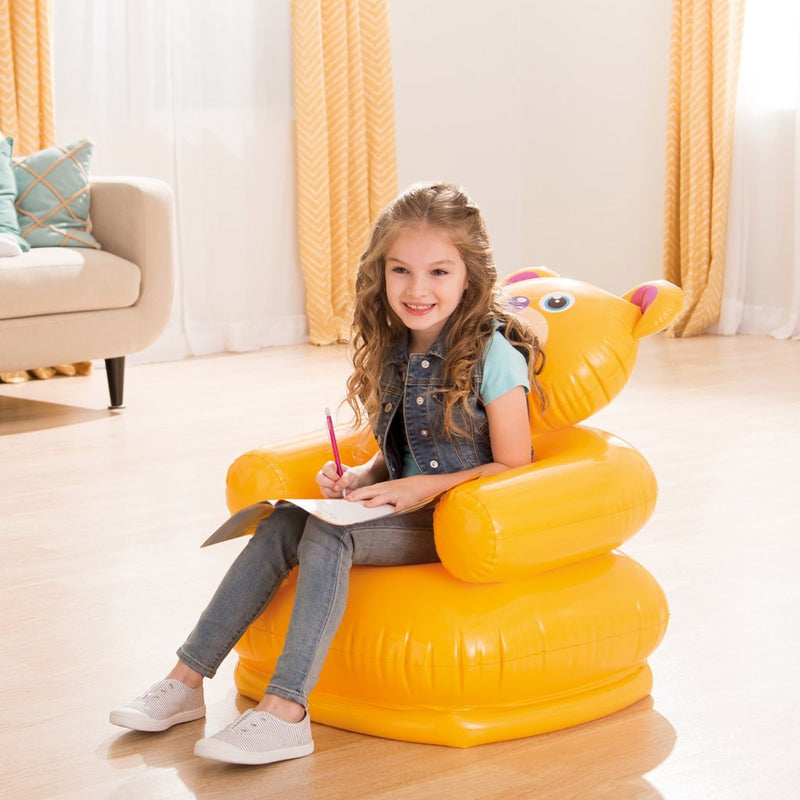 Intex Poltroncina Gonfiabile Animali Felici Assortiti, Vinile, Multicolore, 65x64x74 cm