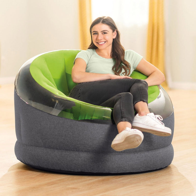 Intex Poltrona Gonfiabile Empire, Verde, 112x109x69 cm