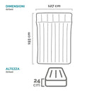 Intex Materasso Camping Matrimoniale, 127x193x24 cm