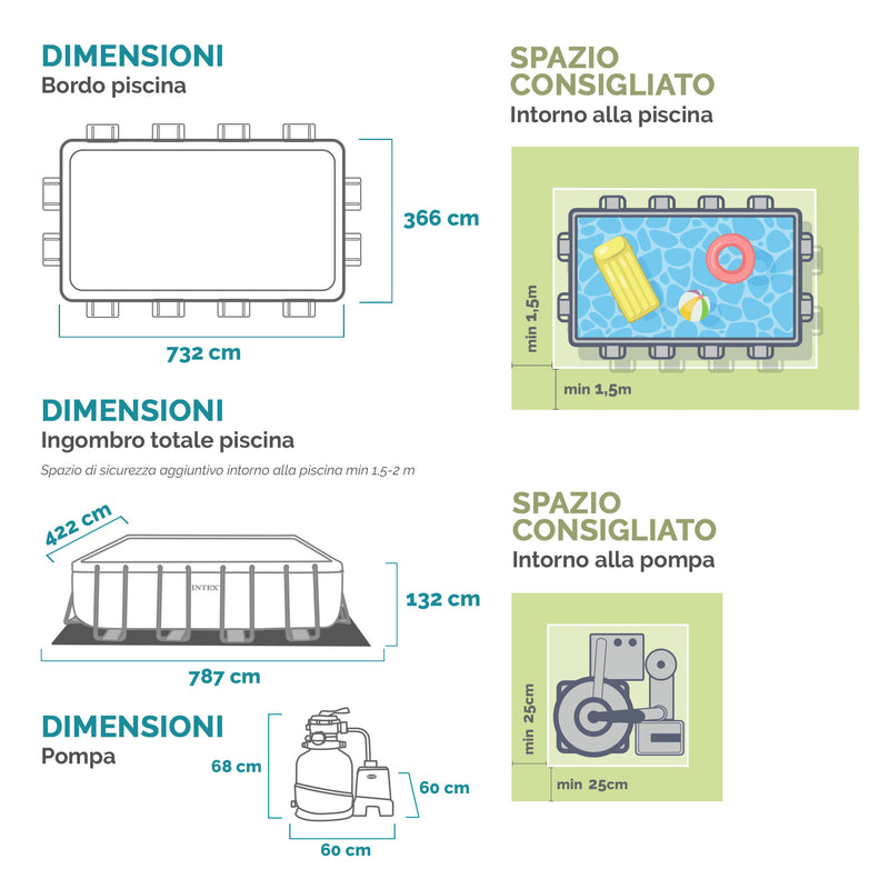 Piscina Rettangolare Ultra XTR Frame 732cm x 366cm x 132cm