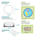 Intex Piscina Prisma Frame rotonda con Pompa Filtro, Scaletta e Teli, 610x132 cm